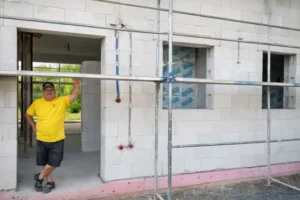 Installation Leichtbeton